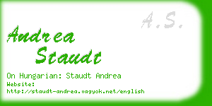 andrea staudt business card